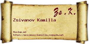 Zsivanov Kamilla névjegykártya